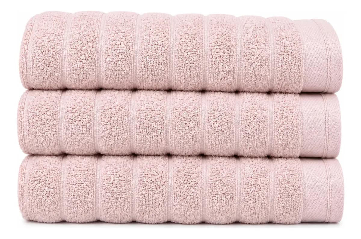 Kit 3 Toalhas Banhão Aura Atlântica Rosa Blush