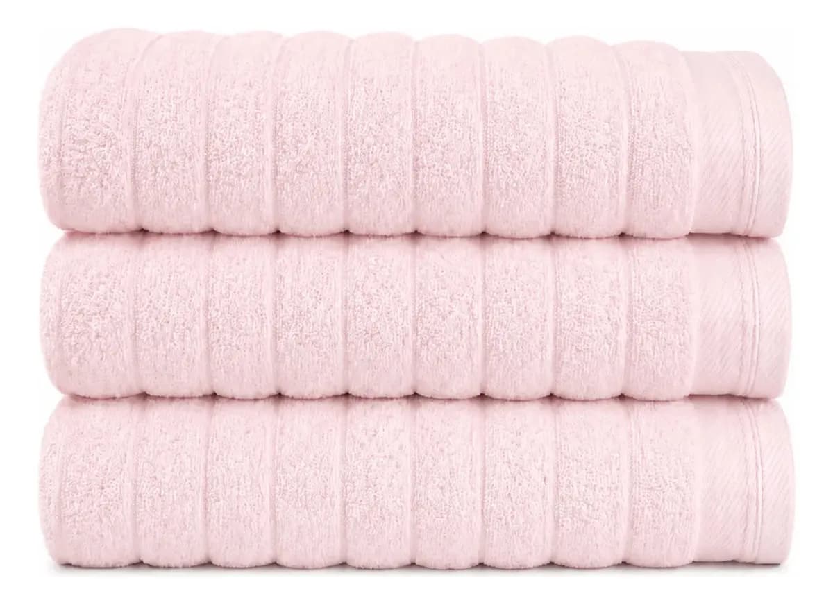 Kit 3 Toalhas Banhão Aura Atlântica Rosa Delicado