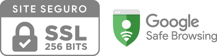Site seguro com SSL 256 bits e Google Safe Browsing